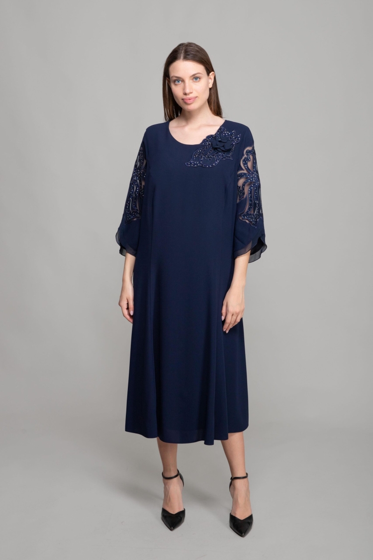 Round Neck Suzanna Dress - GUMANIZE - Globality Store - Women Clothes Wholesale Turkey