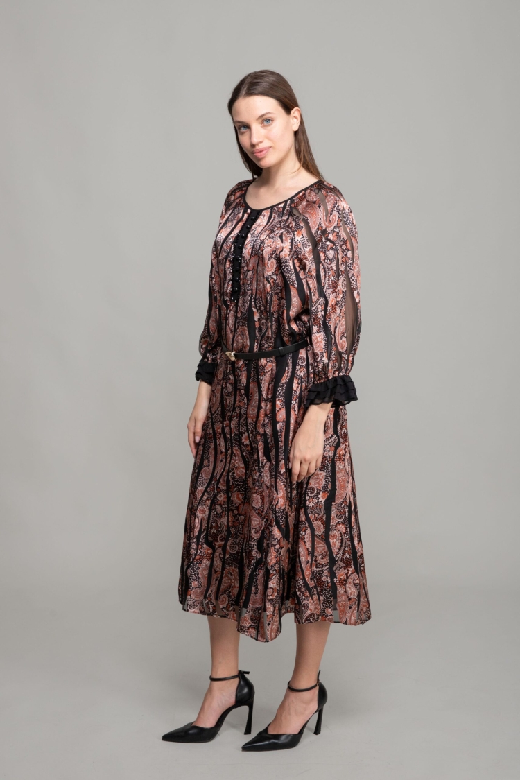 Round Neck Blazing Satin - GUMANIZE - Globality Store - Women Clothes Wholesale Turkey