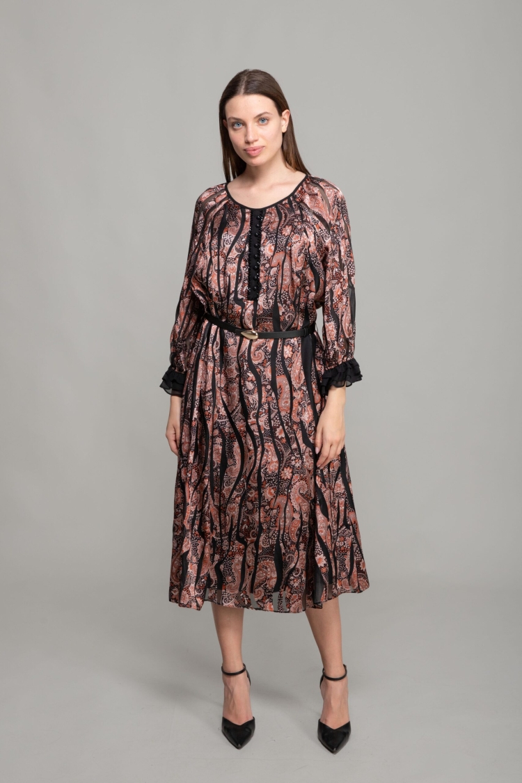 Round Neck Blazing Satin