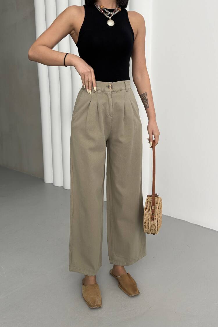 Plain Gabardine Pants - My Fashion - Globality Store - Women Clothes Wholesale Turkey