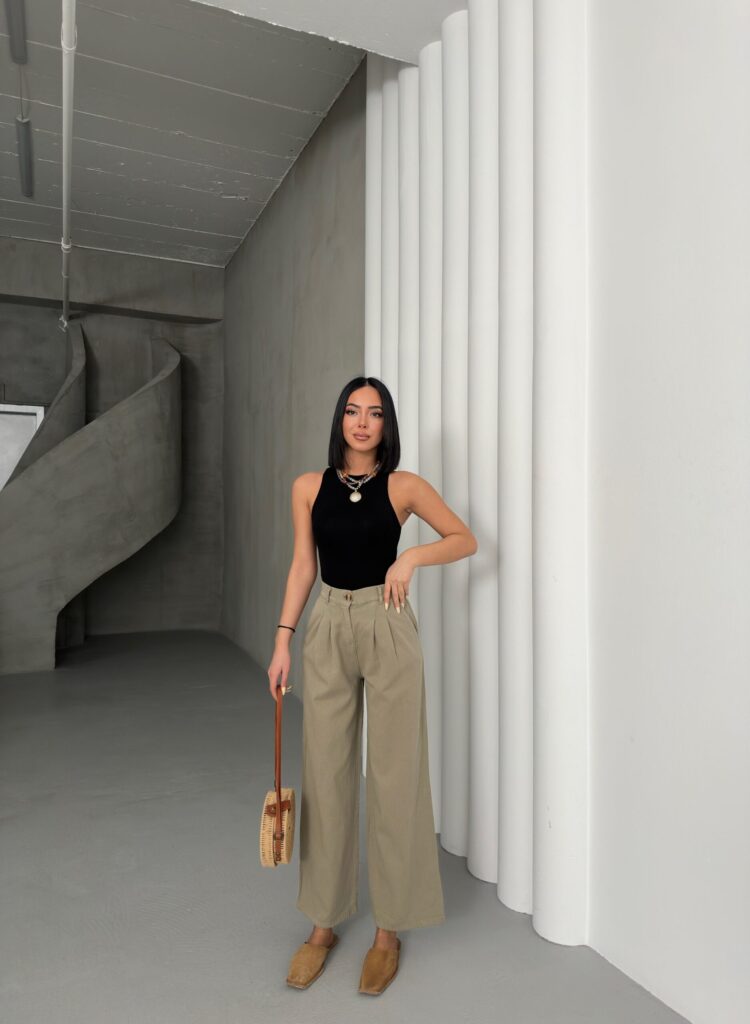 Plain Gabardine Pants