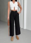 Plain Gabardine Pants - My Fashion - Globality Store - Women Clothes Wholesale Turkey