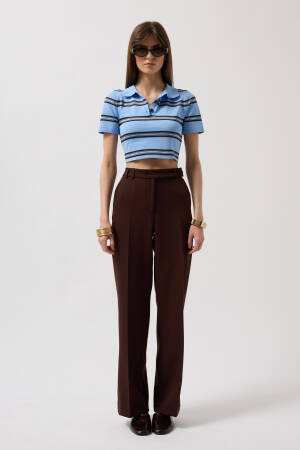 Waist Belt Trousers - Black Fashion - Globality Store - Women Clothes Wholesale Turkey