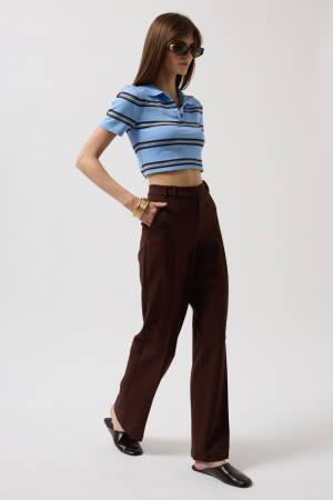 Waist Belt Trousers - Black Fashion - Globality Store - Women Clothes Wholesale Turkey