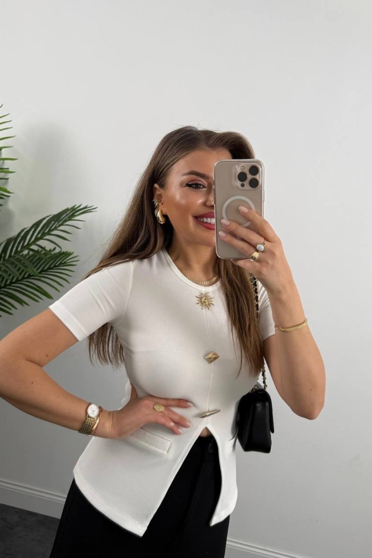 Draped Sun Accessory Blouse