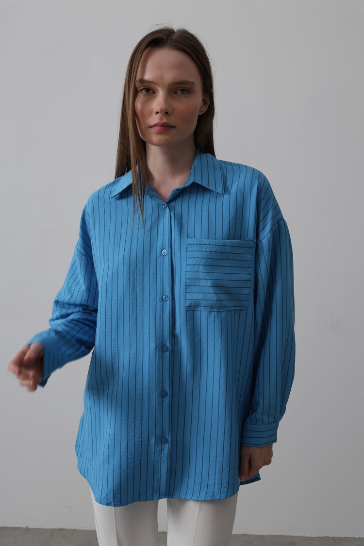 Striped Single Pocket Shirt