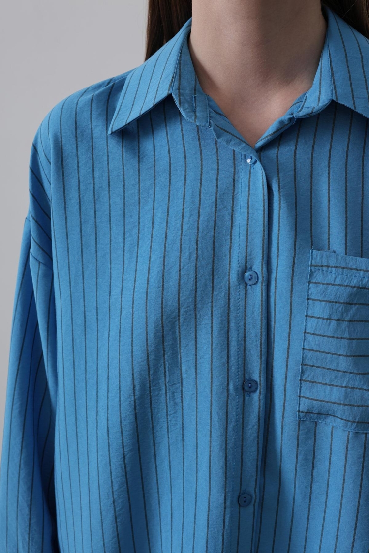 Striped Single Pocket Shirt