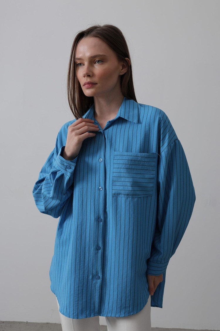 Striped Single Pocket Shirt