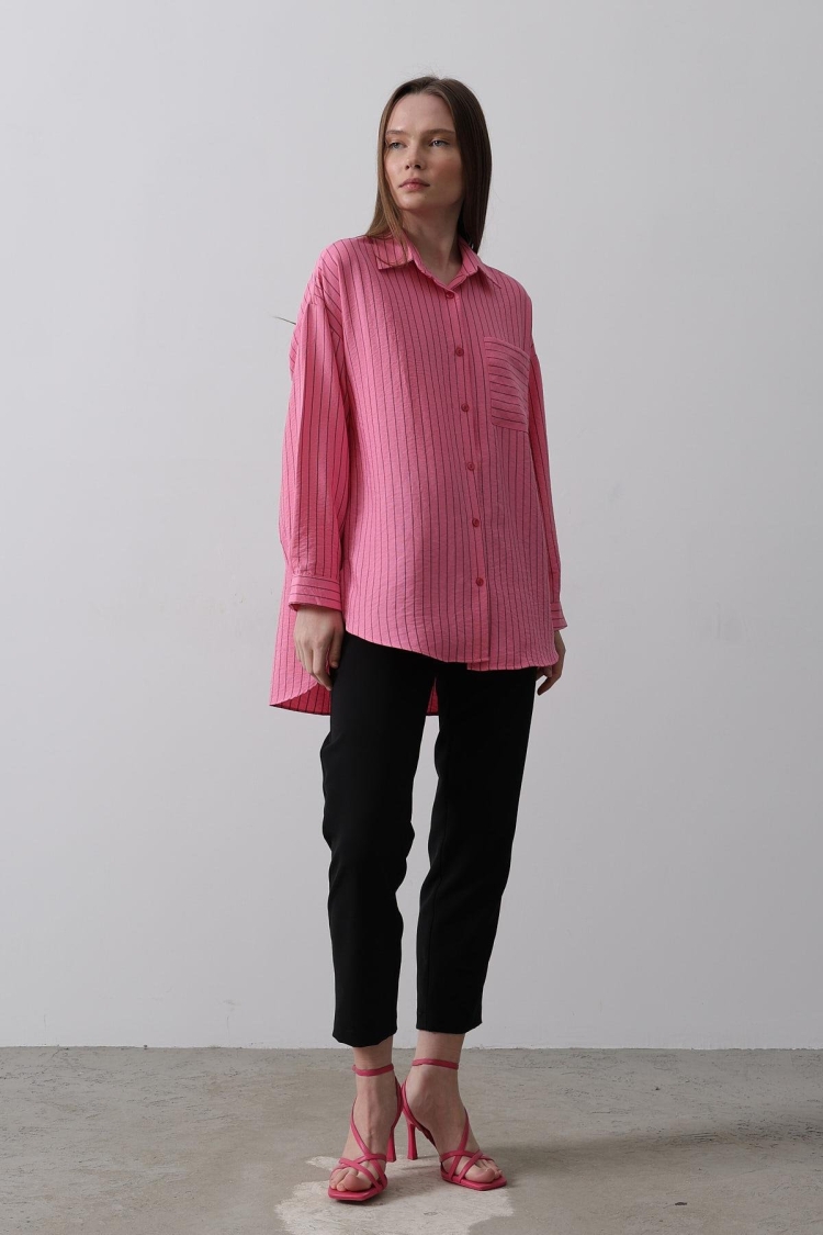 Striped Single Pocket Shirt