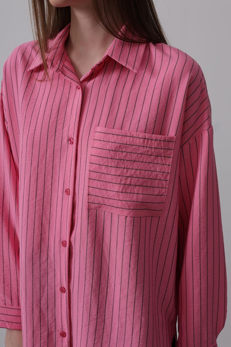 Striped Single Pocket Shirt