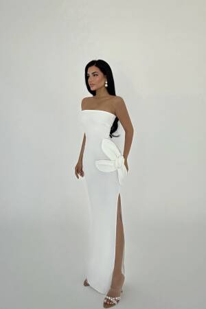 Rose Detail Strapless Dress - Brand: EYYO ATELIER - Women's Clothing Wholesale - Globality Store