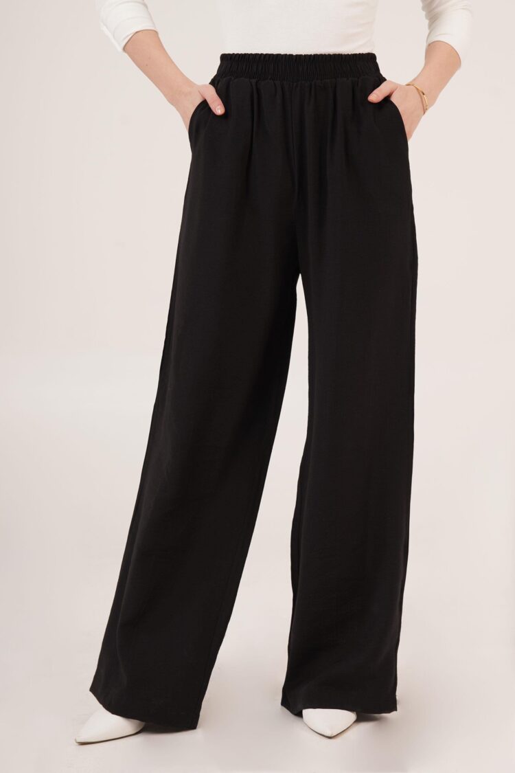 Wholesale Pants With Elastic Waist Double Pockets - Lustrin - Globality Store - Women Clothes Wholesale Turkey