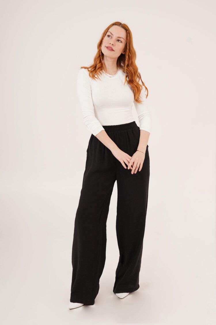 Wholesale Pants With Elastic Waist Double Pockets