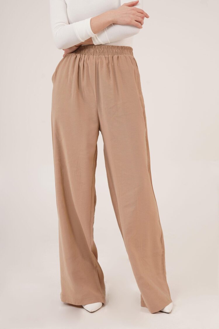 Wholesale Pants With Elastic Waist Double Pockets - Lustrin - Globality Store - Women Clothes Wholesale Turkey