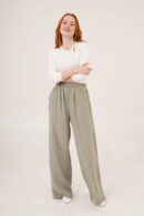 Wholesale Pants With Elastic Waist Double Pockets - Lustrin - Globality Store - Women Clothes Wholesale Turkey