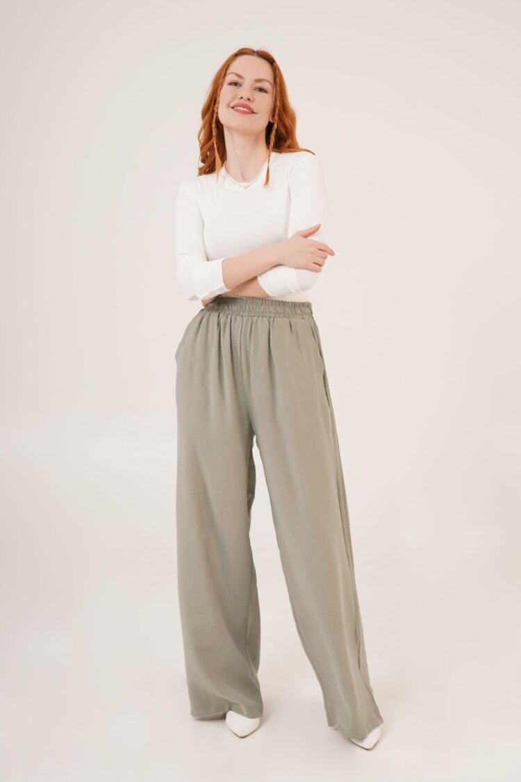 Wholesale Pants With Elastic Waist Double Pockets