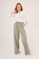 Wholesale Pants With Elastic Waist Double Pockets - Lustrin - Globality Store - Women Clothes Wholesale Turkey