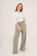 Wholesale Pants With Elastic Waist Double Pockets - Lustrin - Globality Store - Women Clothes Wholesale Turkey