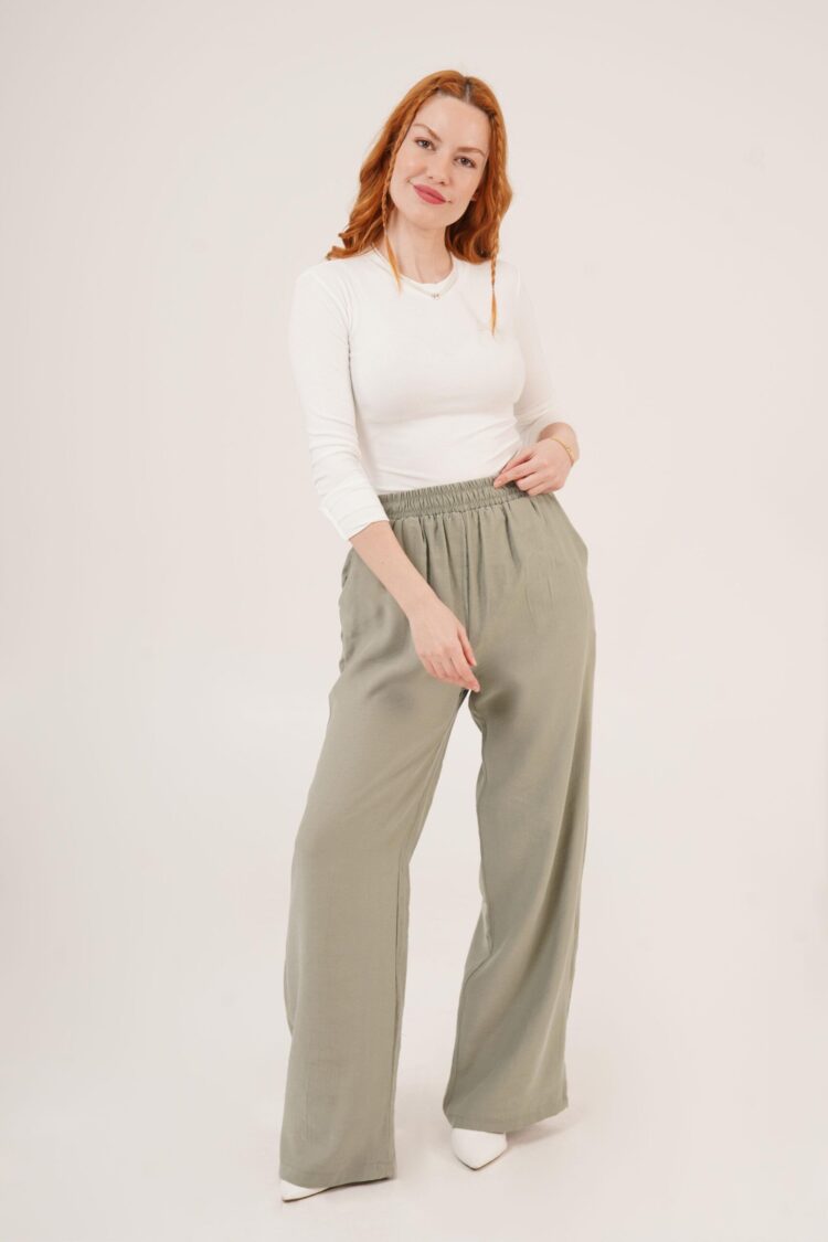Wholesale Pants With Elastic Waist Double Pockets
