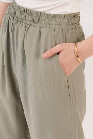 Wholesale Pants With Elastic Waist Double Pockets - Lustrin - Globality Store - Women Clothes Wholesale Turkey