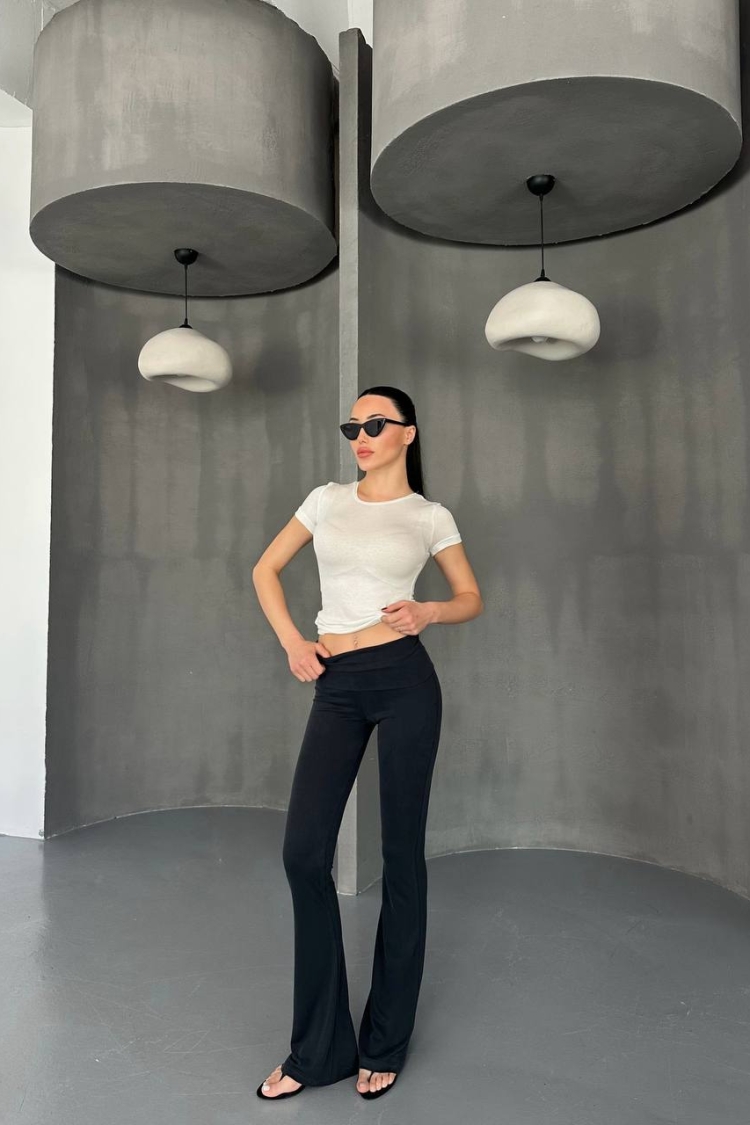 Leggings - Black - ESPADA - Globality Store - Women Clothes Wholesale Turkey