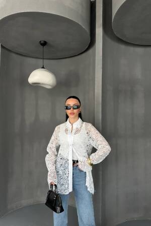 Shirt - Ecru - ESPADA - Globality Store - Women Clothes Wholesale Turkey