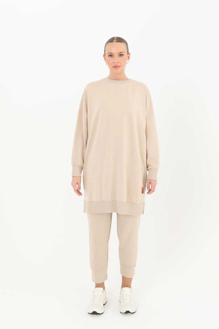 Women's Basic Tunic - Beige