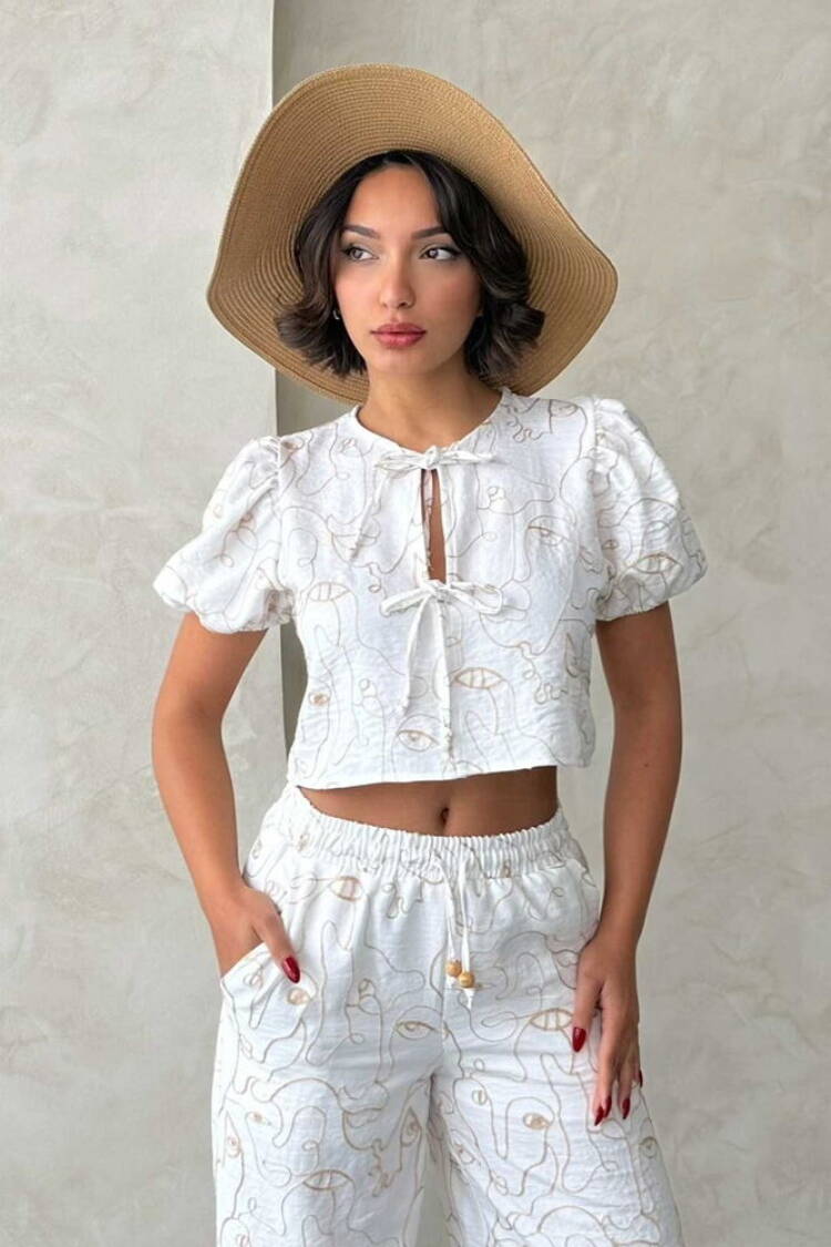 Embroidered Blouse With Front Closure - Topshow - Globality Store - Women Clothes Wholesale Turkey