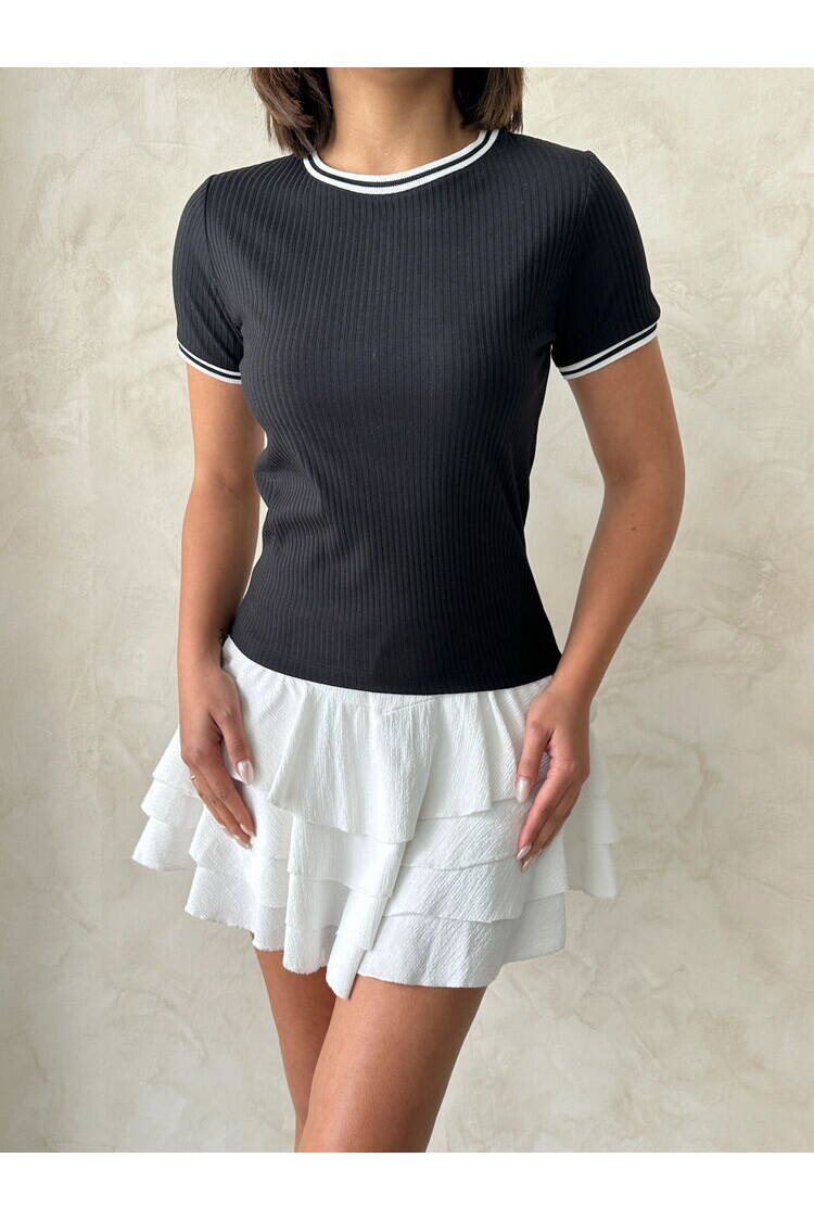BlackCrew Neck Wholesale T-Shirt