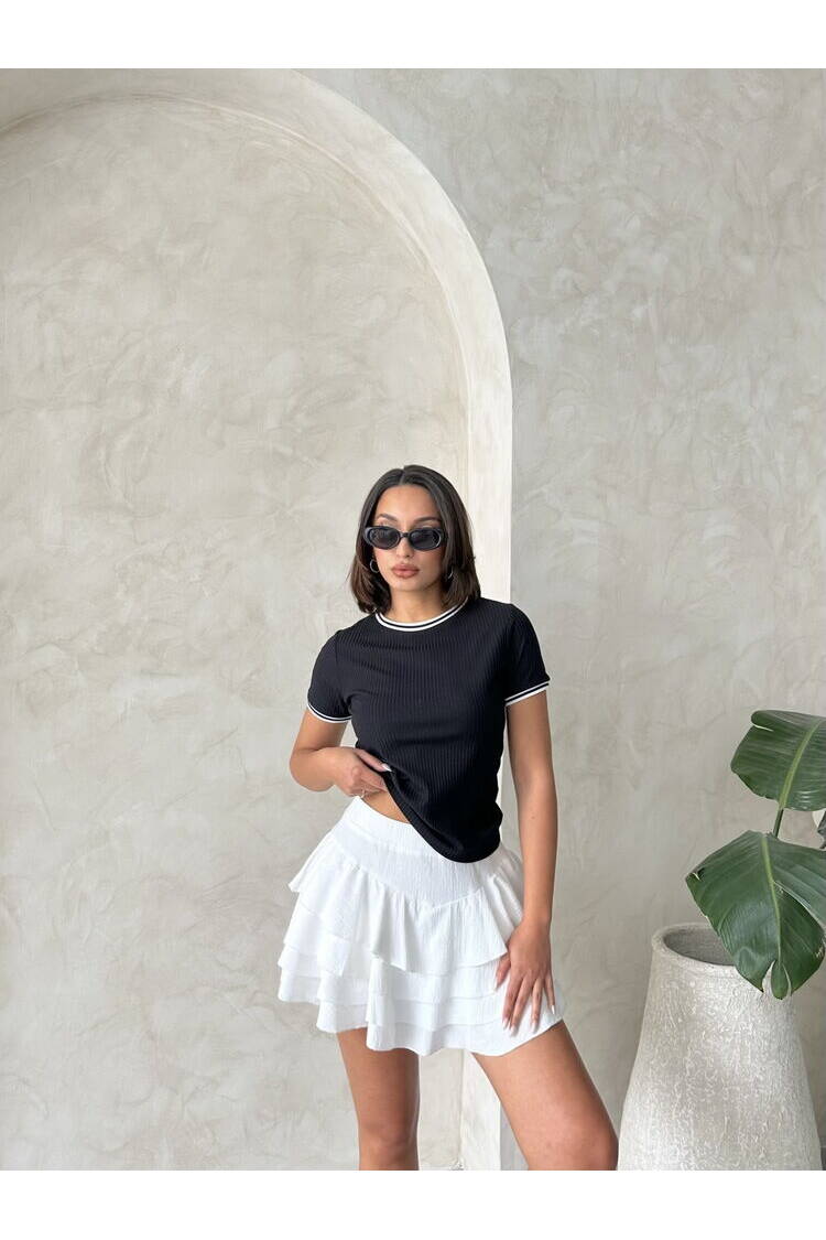 BlackCrew Neck Wholesale T-Shirt