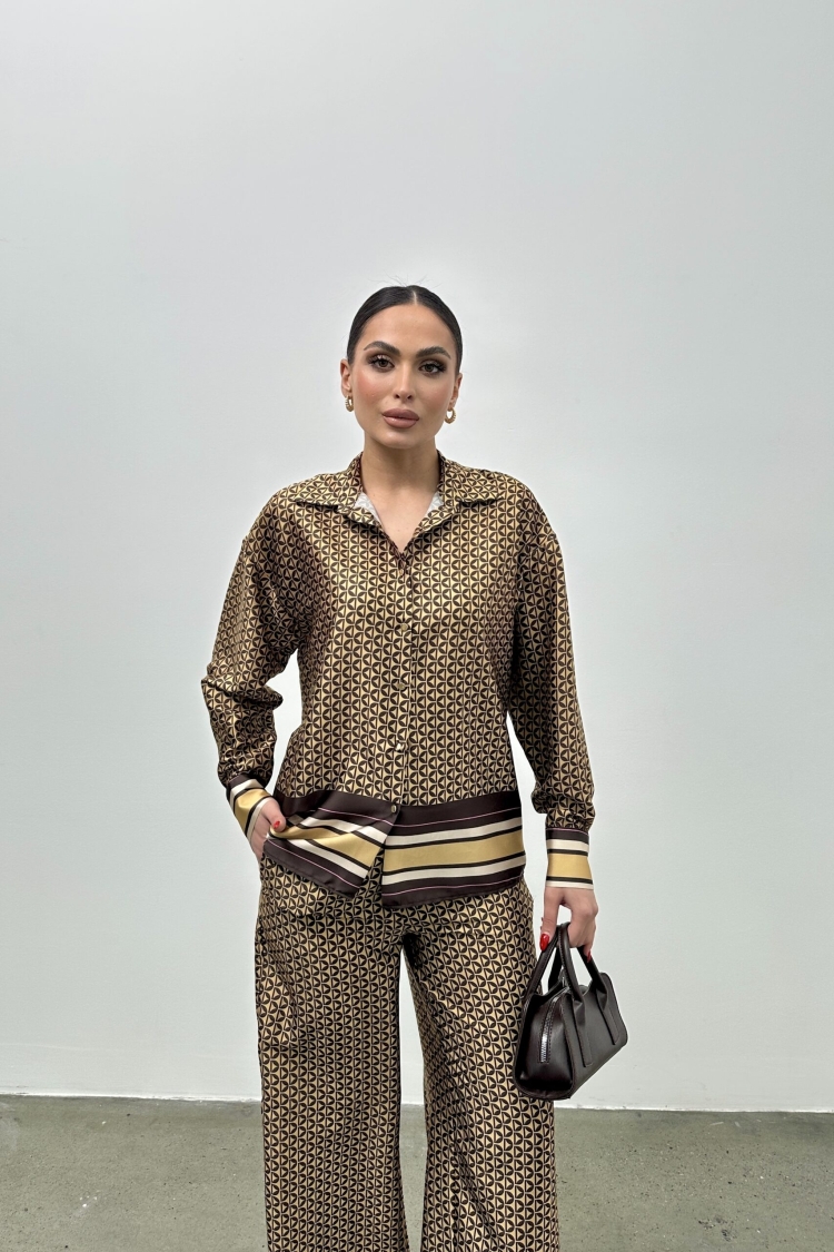 Patterned Shirt - STEPS - Globality Store - Women Clothes Wholesale Turkey