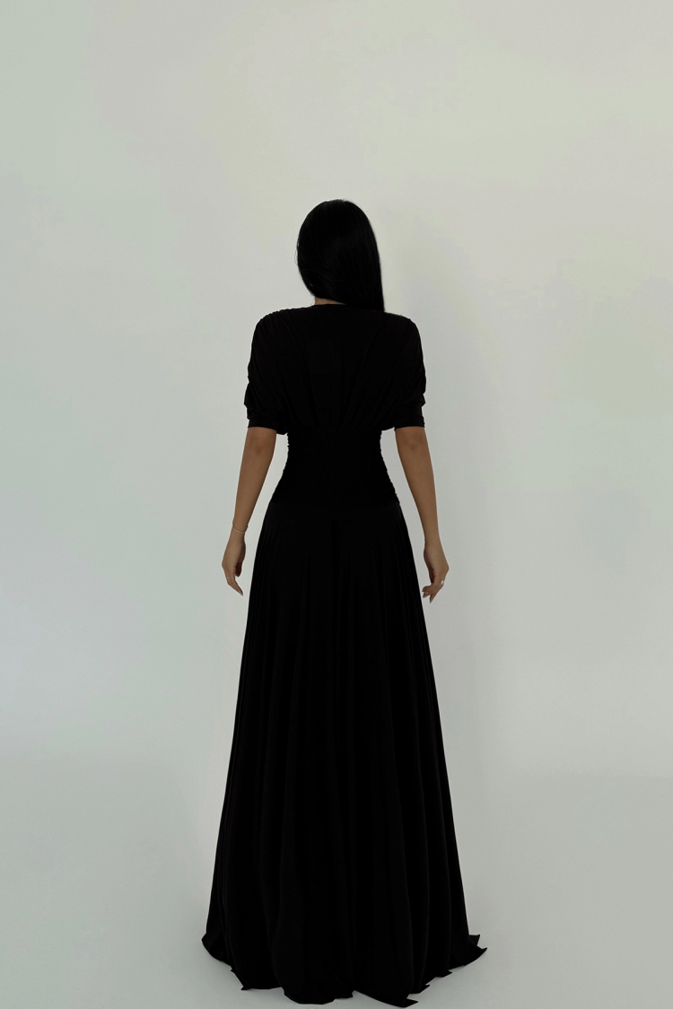 Button Detailed Long Dress