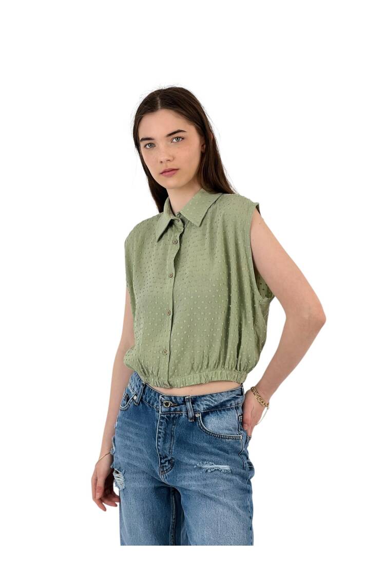 Textured Sleeveless Shirt - Summer Chic