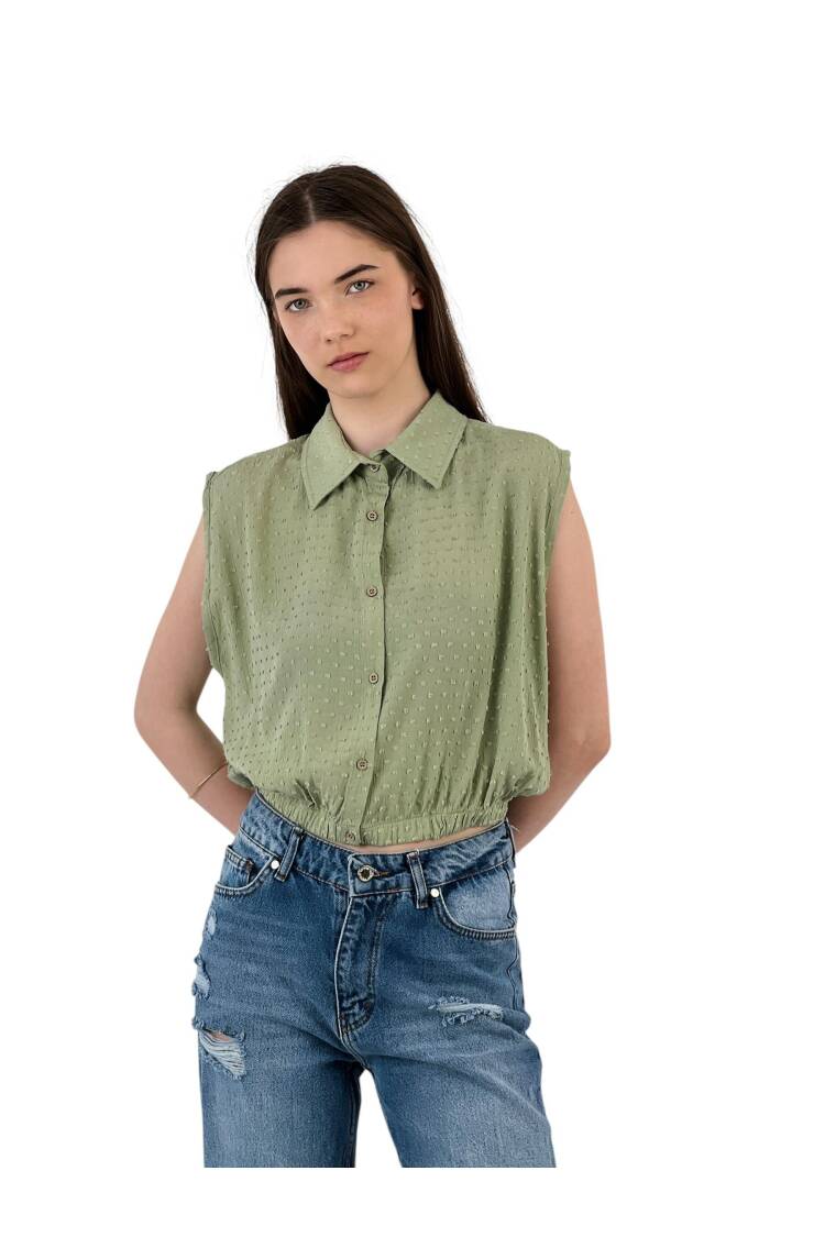 Textured Sleeveless Shirt - Summer Chic