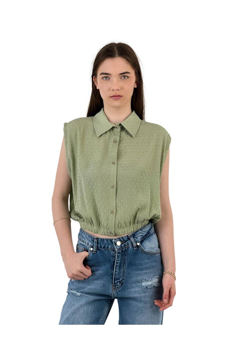 Textured Sleeveless Shirt - Summer Chic