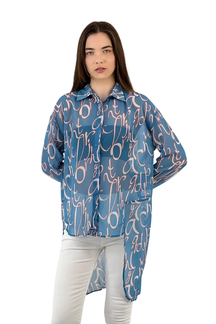 Long Chiffon Shirt