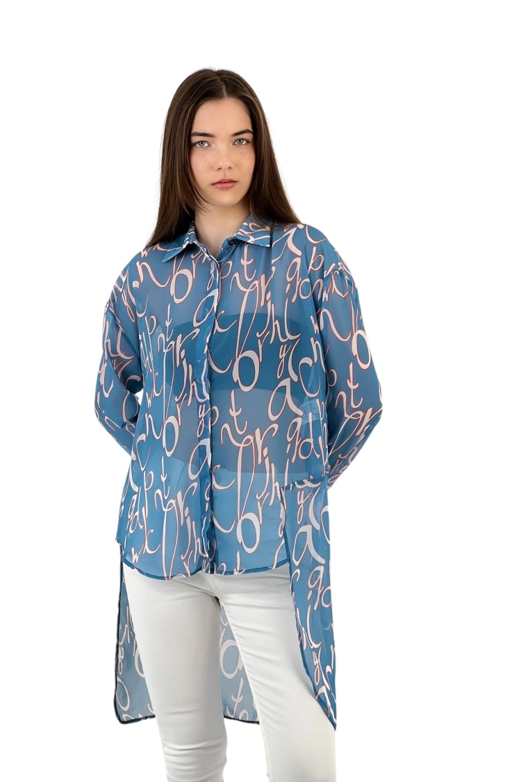 Long Chiffon Shirt
