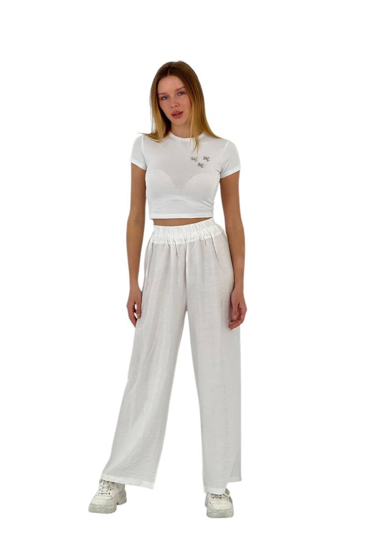 Wide Leg Pocketless Pants