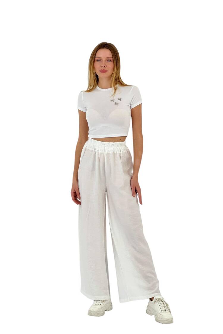 Wide Leg Pocketless Pants
