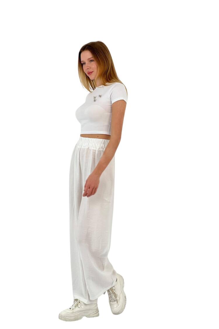 Wide Leg Pocketless Pants