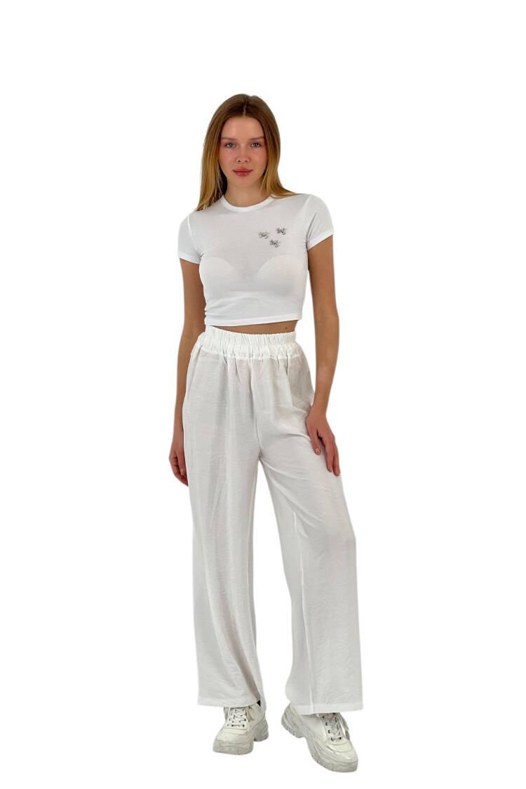 Wide Leg Pocketless Pants