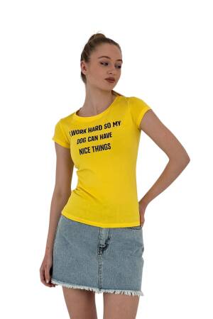 Summer Letter Print Short Sleeve Slim Black T-Shirt - MISS POEM - Globality Store - Women Clothes Wholesale Turkey