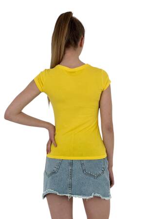 Summer Letter Print Short Sleeve Slim Black T-Shirt - MISS POEM - Globality Store - Women Clothes Wholesale Turkey
