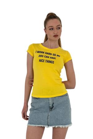 Summer Letter Print Short Sleeve Slim Black T-Shirt - MISS POEM - Globality Store - Women Clothes Wholesale Turkey
