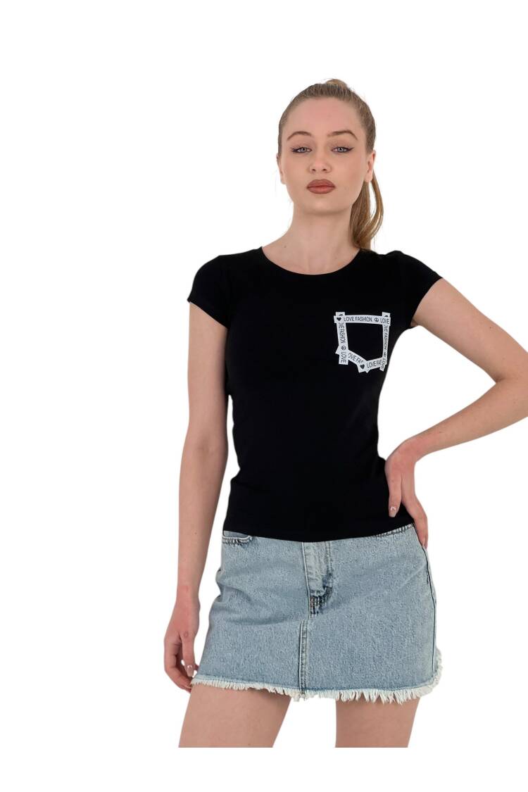 Summer Printed Short Sleeve SkinnyT-Shirt