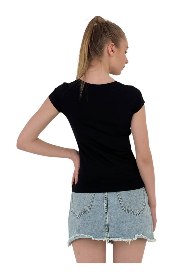 Summer Printed Short Sleeve SkinnyT-Shirt