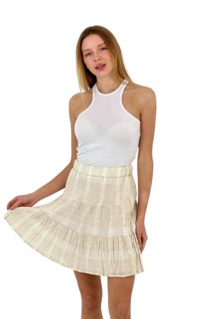 Linen Pleated Skirt - MISS POEM - Globality Store - Women Clothes Wholesale Turkey