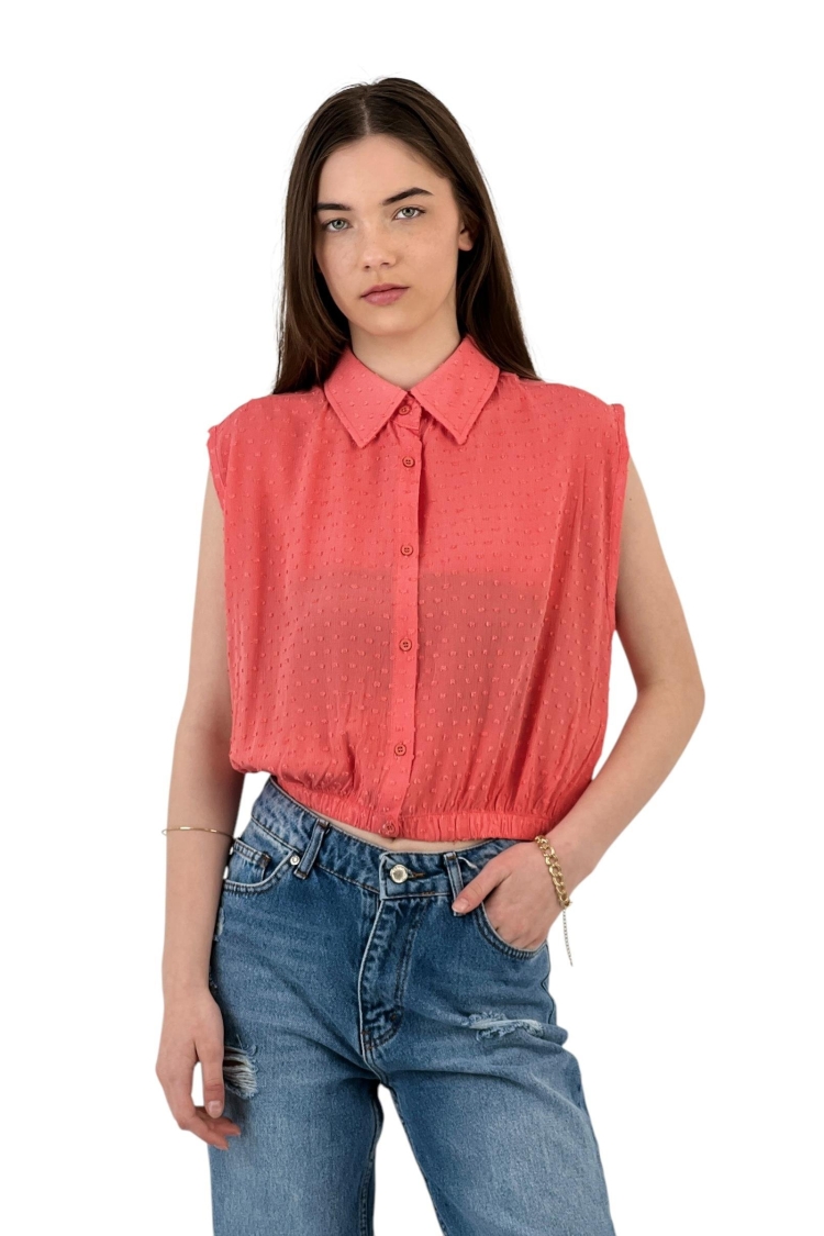 Textured Sleeveless Shirt - Summer Chic
