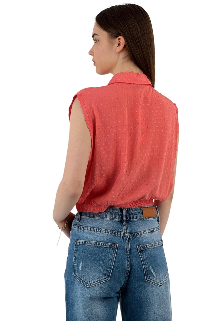 Textured Sleeveless Shirt - Summer Chic