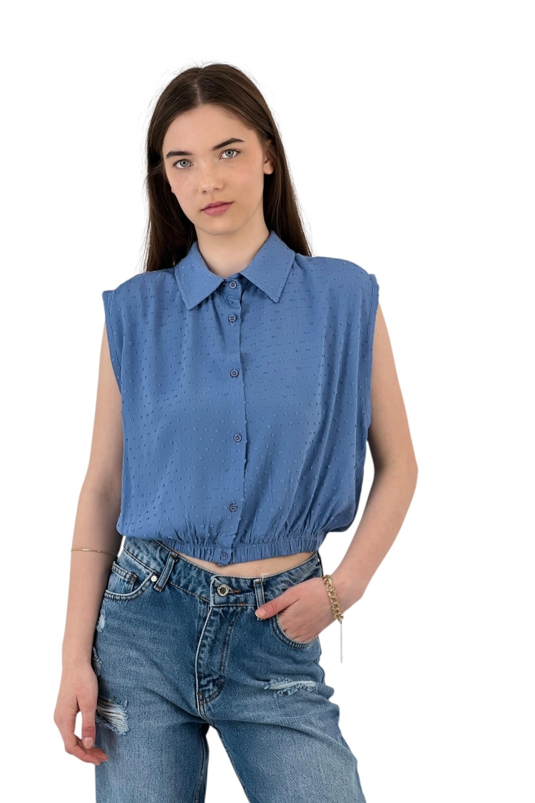Textured Sleeveless Shirt - Summer Chic